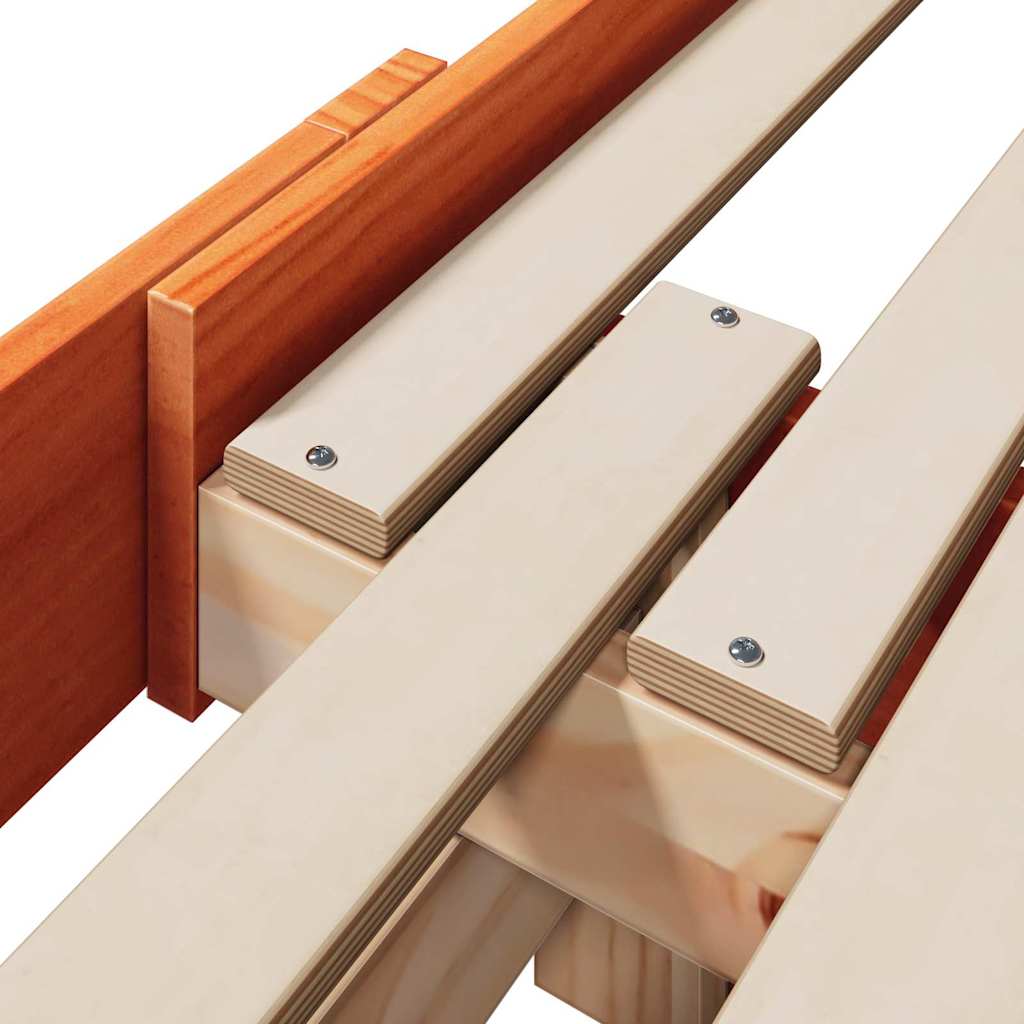 Sengestamme Vokset Brun 80 x 200 cm Konstruert tre