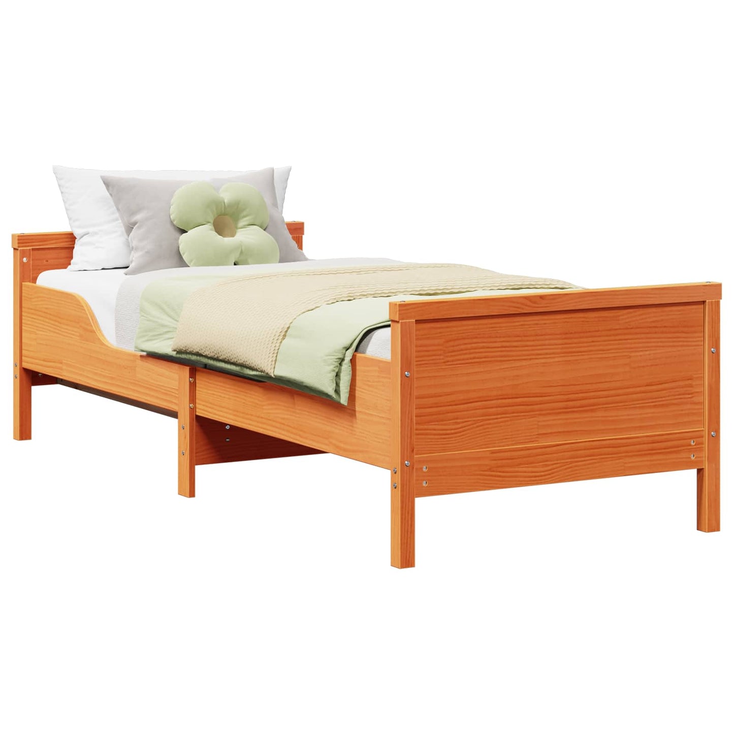 Sengestamme Vokset Brun 80 x 200 cm Konstruert tre