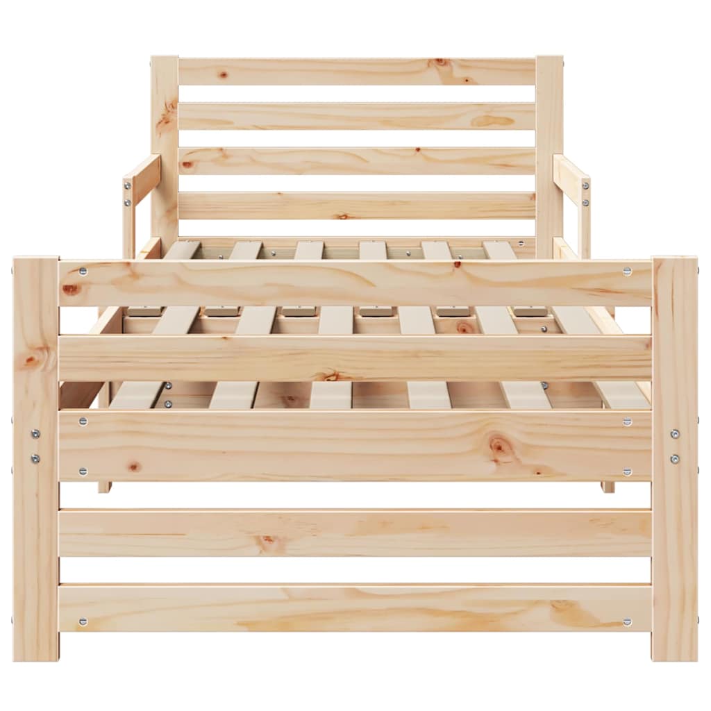Utvidbar Sengramme for Barn Other Brun 80 x 130 / 165 / 200 cm