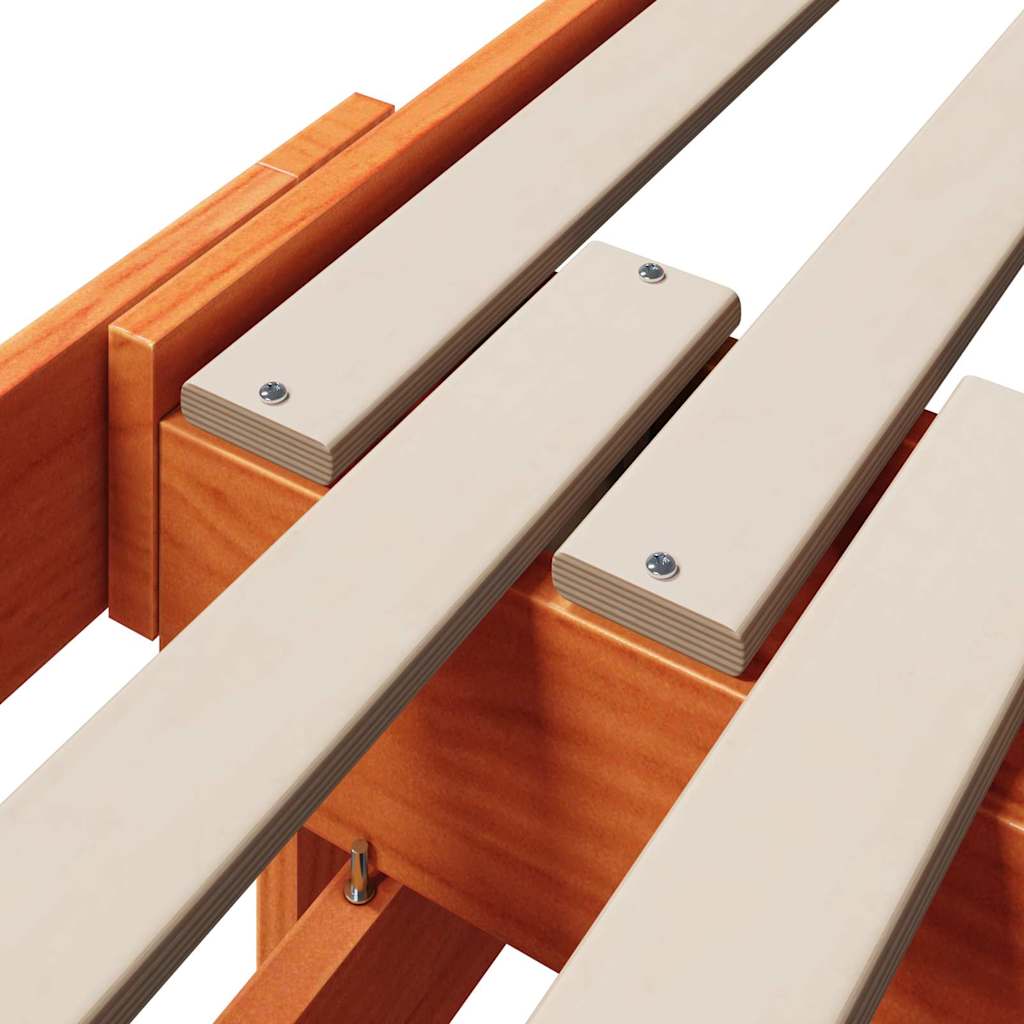 Sengestamme Vokset Brun 80 x 200 cm Konstruert tre