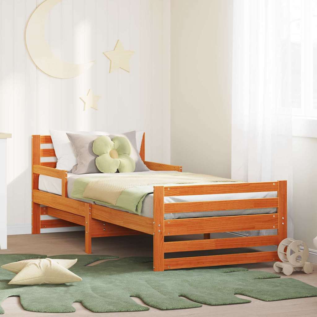 Sengestamme Vokset Brun 80 x 200 cm Konstruert tre