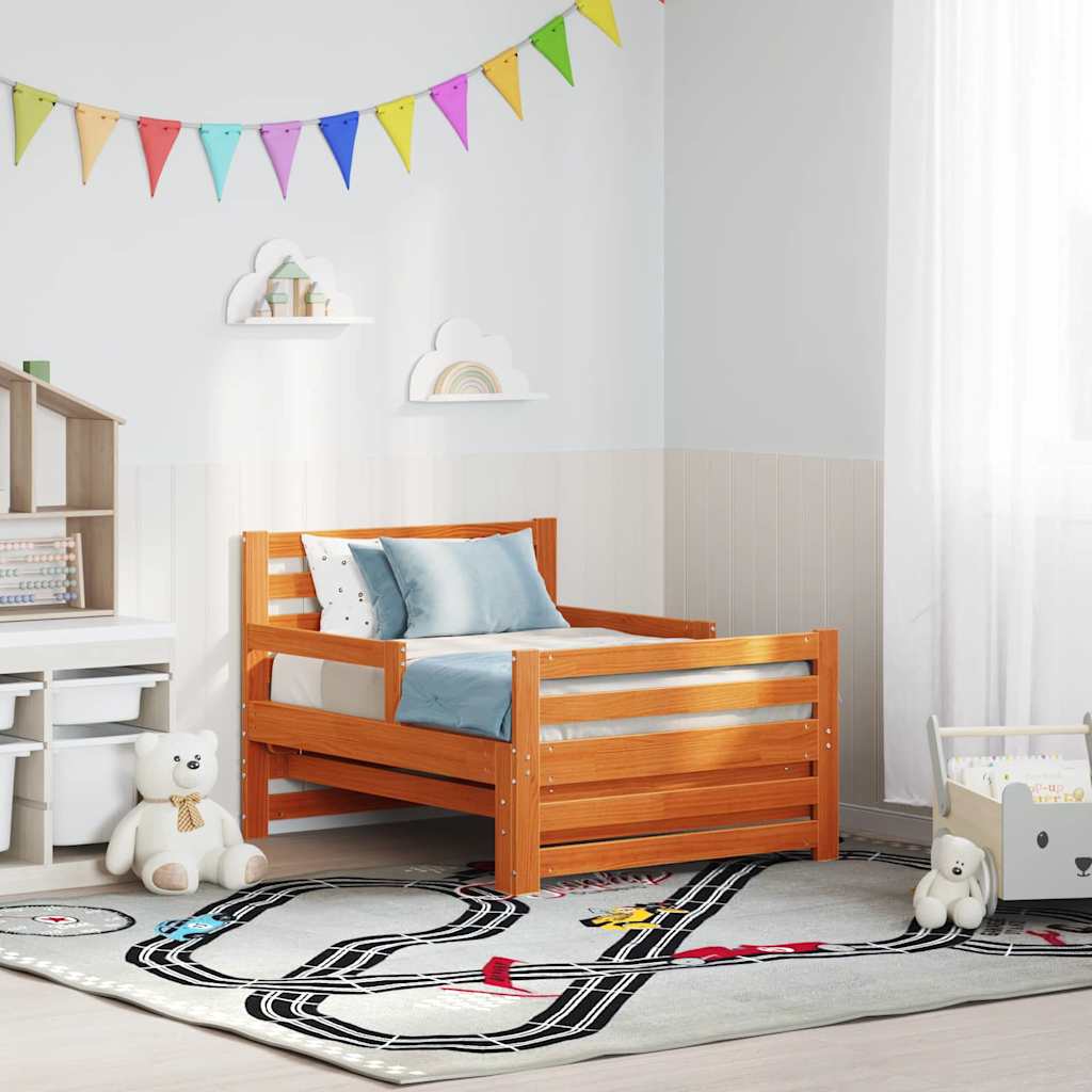 Sengestamme Vokset Brun 80 x 200 cm Konstruert tre