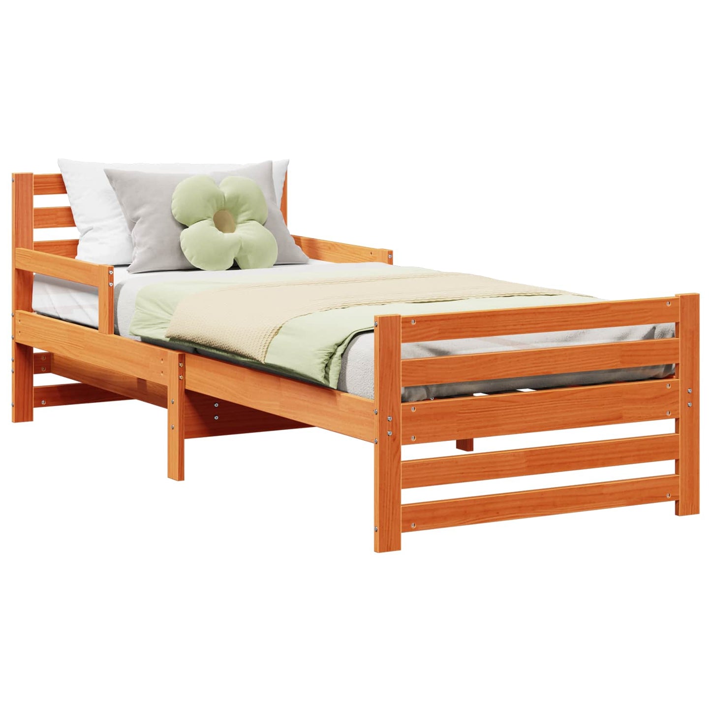 Sengestamme Vokset Brun 80 x 200 cm Konstruert tre