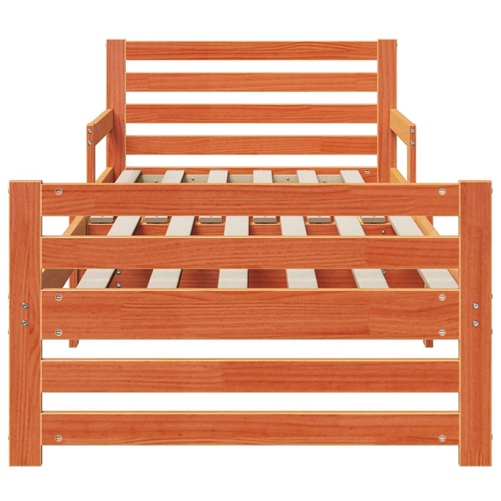 Sengestamme Vokset Brun 80 x 200 cm Konstruert tre