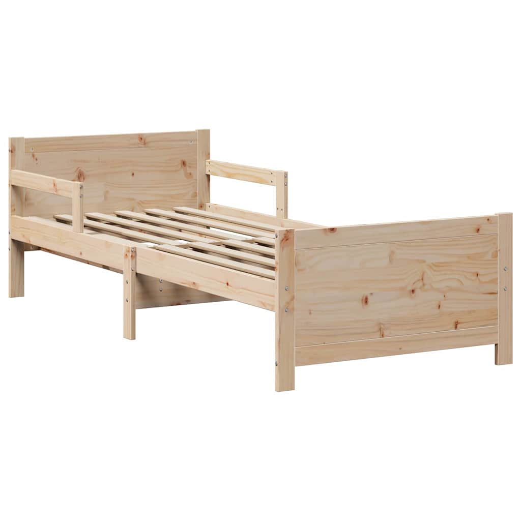 Sengestamme med hodegjerde Brun 80 x 200 cm Konstruert tre