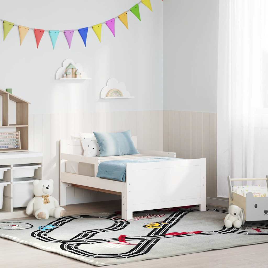 Sengestamme med hodegjerde Hvit 80 x 200 cm Konstruert tre