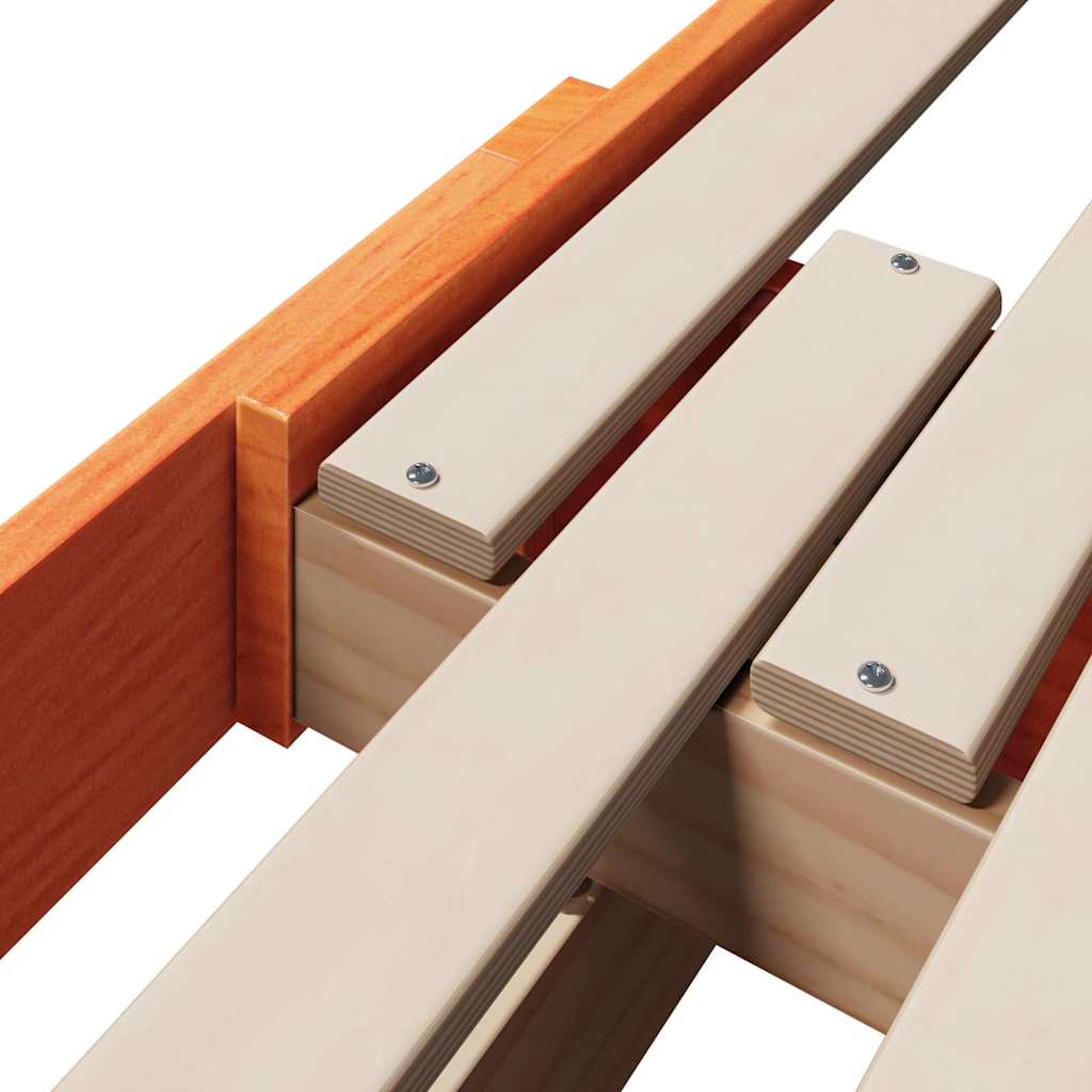 Sengestamme Vokset Brun 80 x 200 cm Konstruert tre