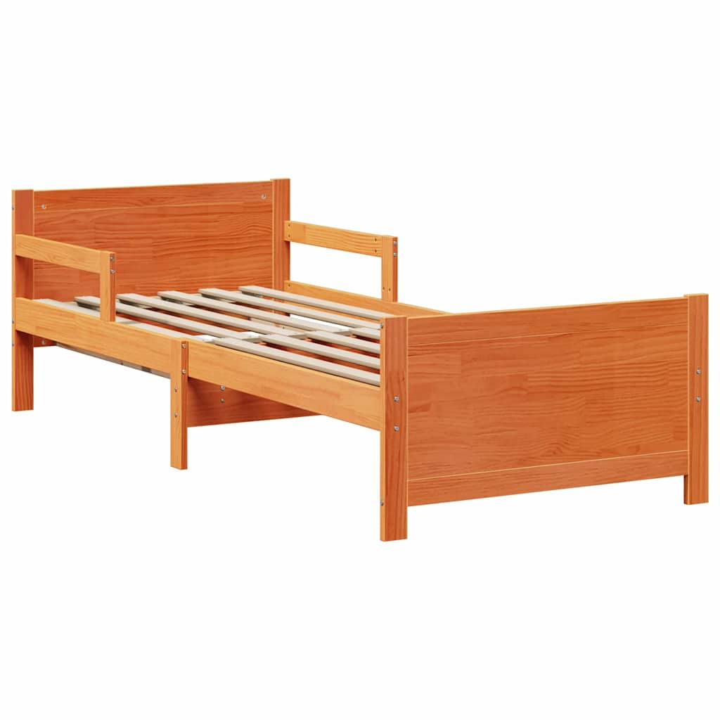 Sengestamme Vokset Brun 80 x 200 cm Konstruert tre