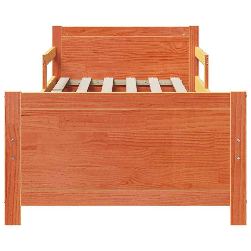 Sengestamme Vokset Brun 80 x 200 cm Konstruert tre