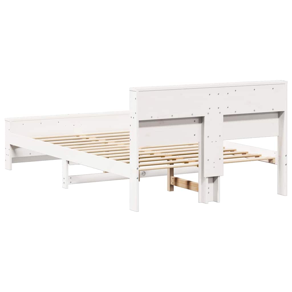 Sengestamme med hodegjerde Hvit 120 x 200 cm Heltre furu