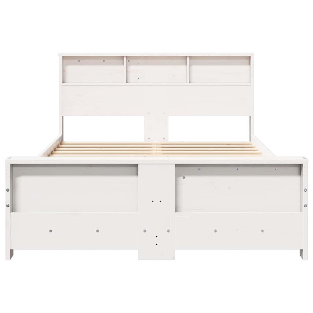 Sengestamme med hodegjerde Hvit 120 x 200 cm Heltre furu