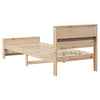 Sengestamme med hodegjerde Brun 90 x 200 cm Heltre furu