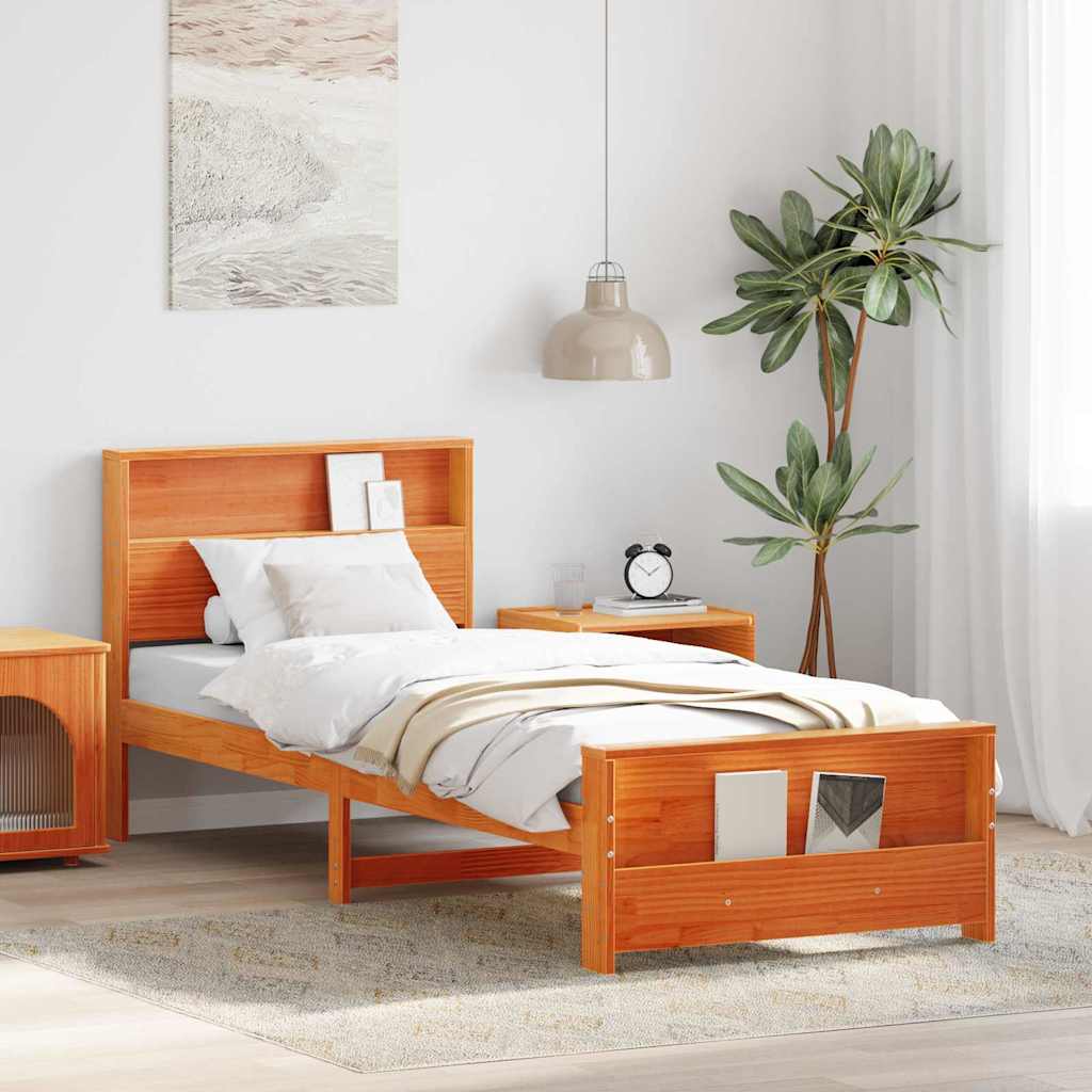 Sengestamme Vokset Brun 90 x 200 cm Konstruert tre