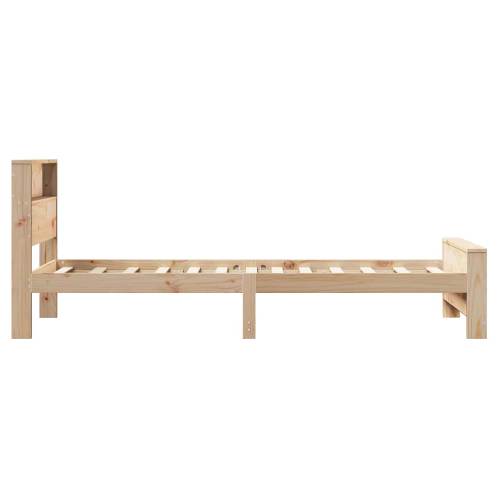 Sengestamme med hodegjerde Brun 80 x 200 cm Konstruert tre