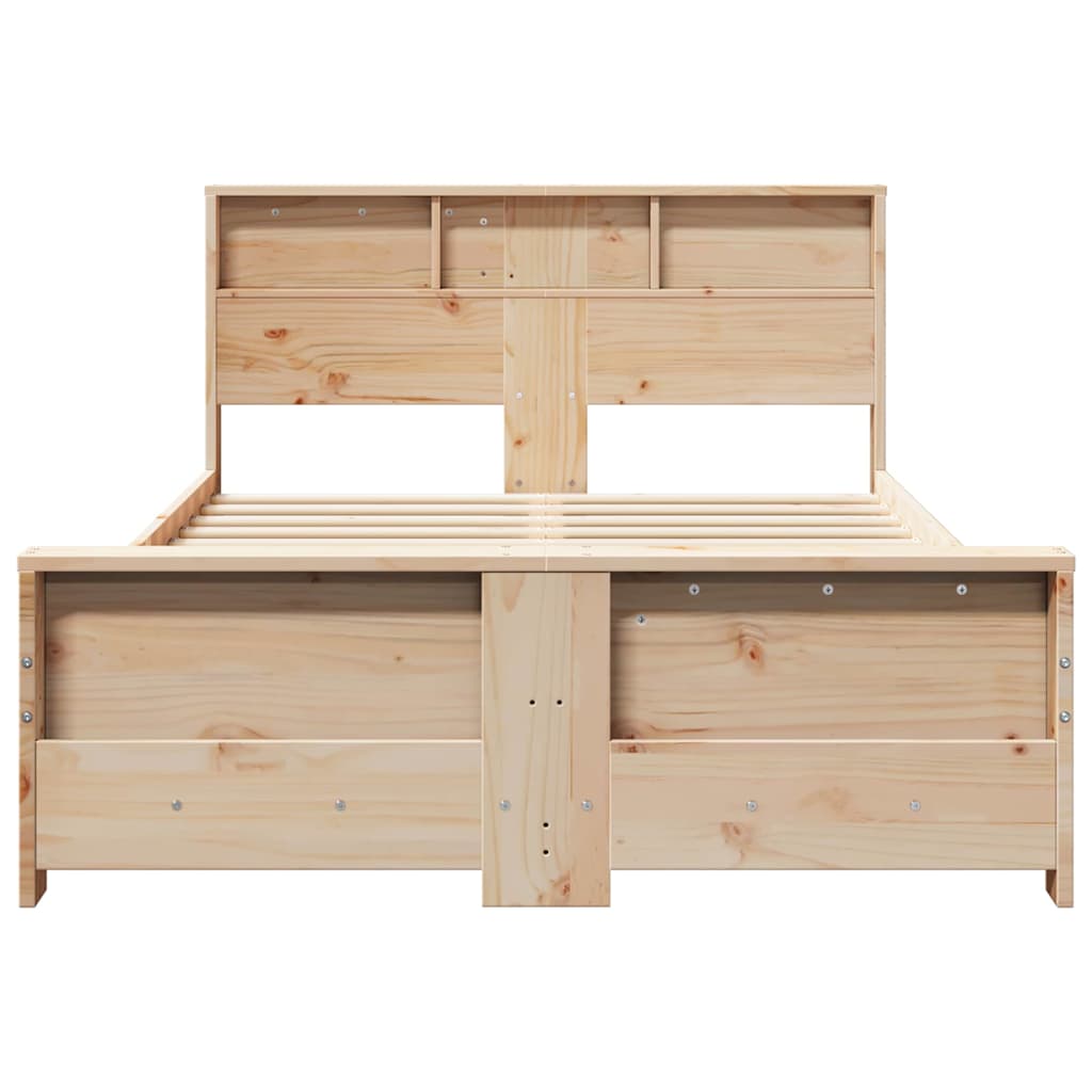 Sengestamme med hodegjerde Brun 140 x 190 cm Heltre furu
