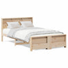 Sengestamme med hodegjerde Brun 140 x 190 cm Heltre furu