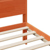 Sengestamme med hodegjerde Voksbrun 140 x 190 cm Heltre furu