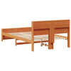 Sengestamme med hodegjerde Voksbrun 140 x 190 cm Heltre furu