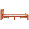 Sengestamme med hodegjerde Voksbrun 140 x 190 cm Heltre furu