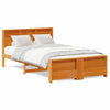Sengestamme med hodegjerde Voksbrun 140 x 190 cm Heltre furu