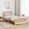 Sengestamme med hodegjerde Brun 90 x 190 cm Heltre furu