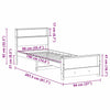 Sengestamme med hodegjerde Brun 90 x 190 cm Heltre furu