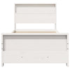 Sengestamme med hodegjerde Hvit 75 x 190 cm Heltre furu