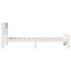 Sengestamme med hodegjerde Hvit 75 x 190 cm Heltre furu