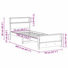 Sengestamme med hodegjerde Hvit 75 x 190 cm Heltre furu