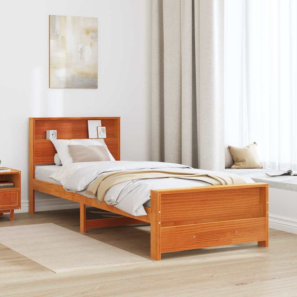 Sengestamme Vokset Brun 75 x 190 cm Konstruert tre