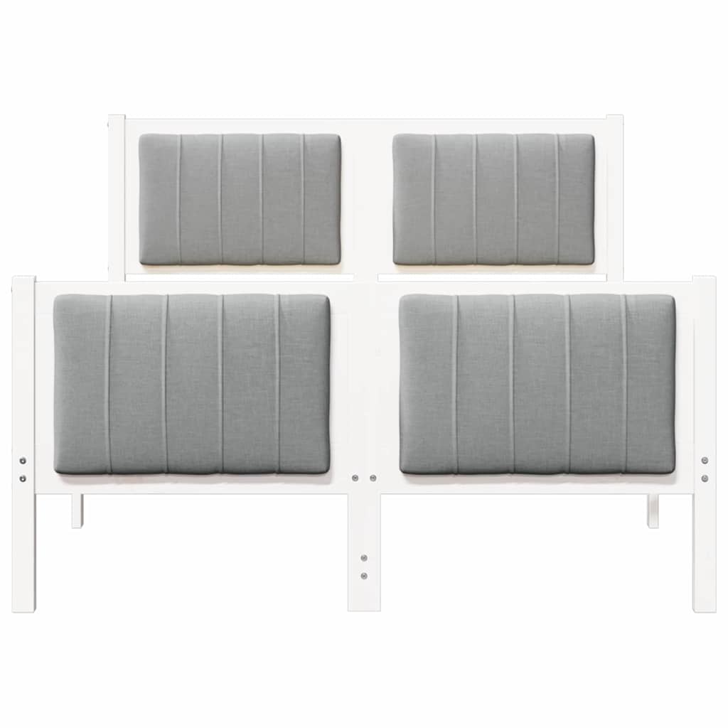 Sengestamme Hvit og lysegrå 120 x 190 cm Heltre furu