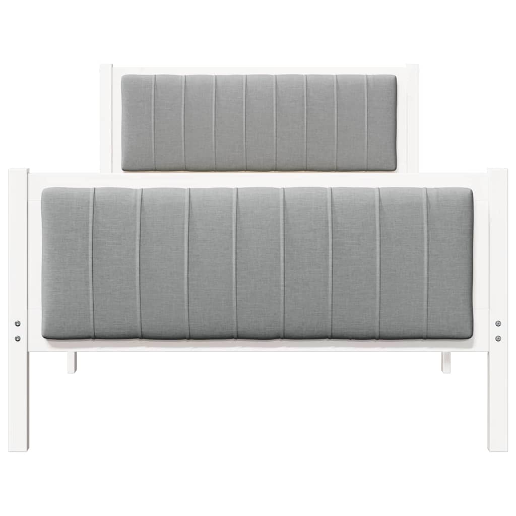 Sengestamme Hvit og lysegrå 100 x 200 cm Heltre furu