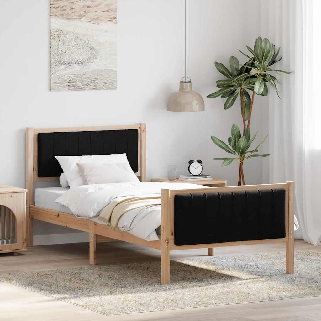 Sengestamme Brunt og svart 90 x 200 cm Heltre furu