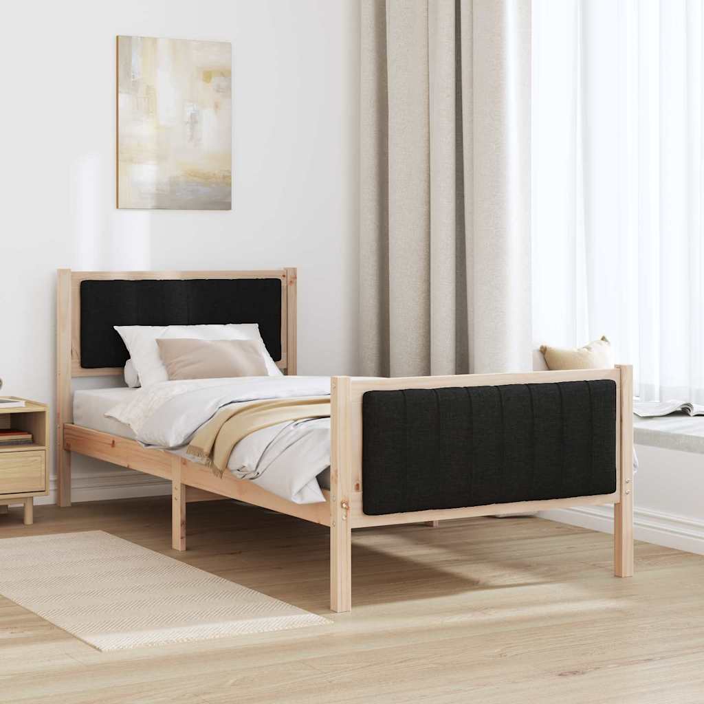 Sengestamme Brunt og svart 90 x 200 cm Heltre furu