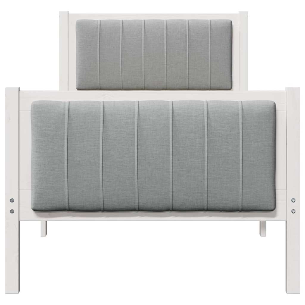 Sengestamme Hvit og lysegrå 80 x 200 cm Heltre furu