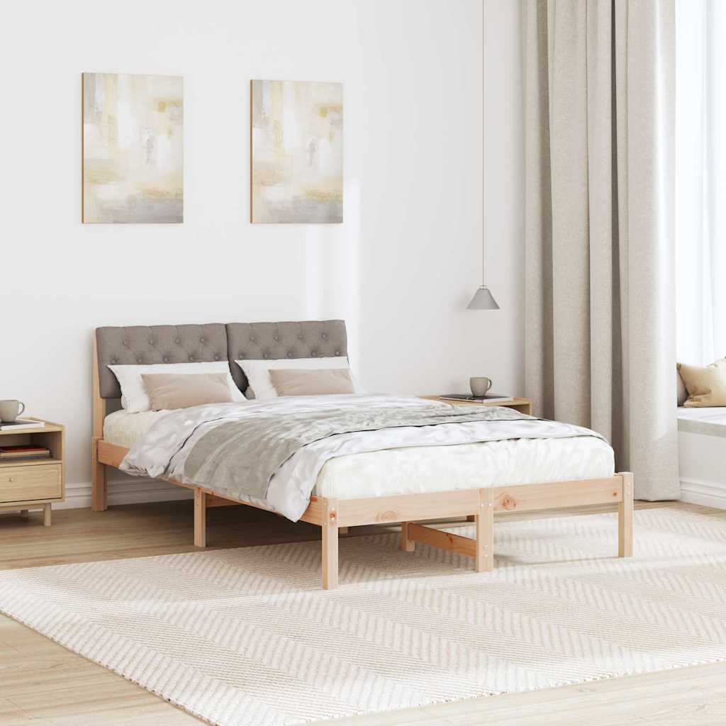 Sengestamme Brun og taupe 120 x 190 cm Heltre furu