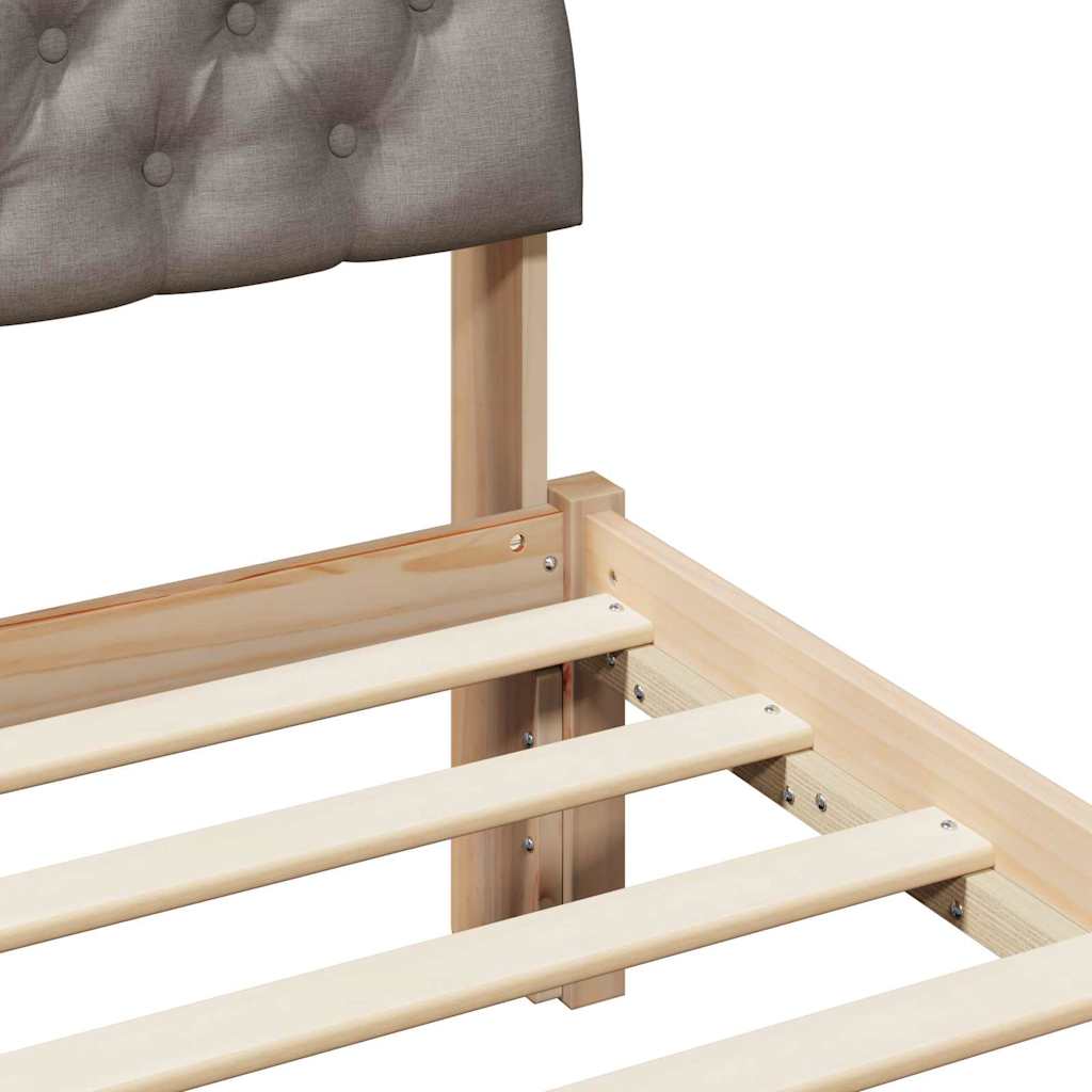 Sengestamme Brun og taupe 90 x 190 cm Heltre furu