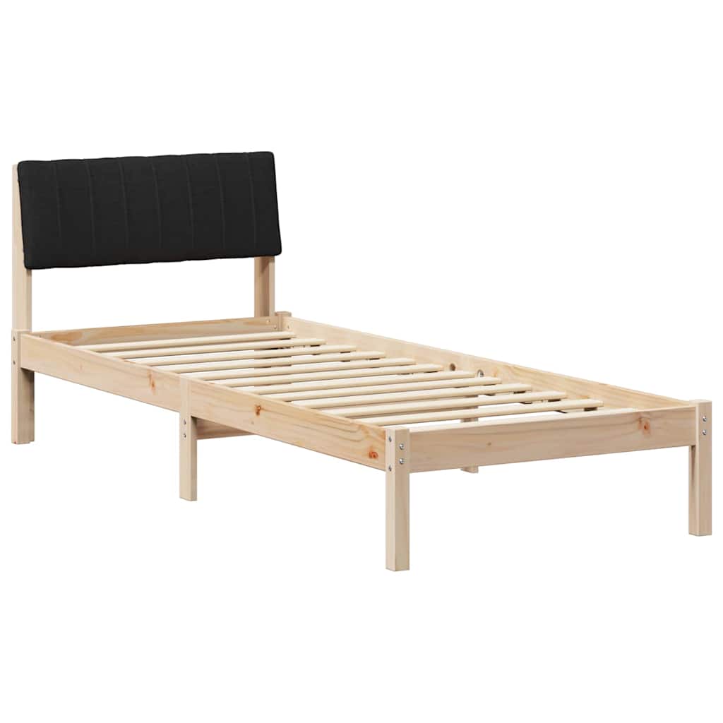 Sengestamme Brunt og svart 75 x 190 cm Heltre furu