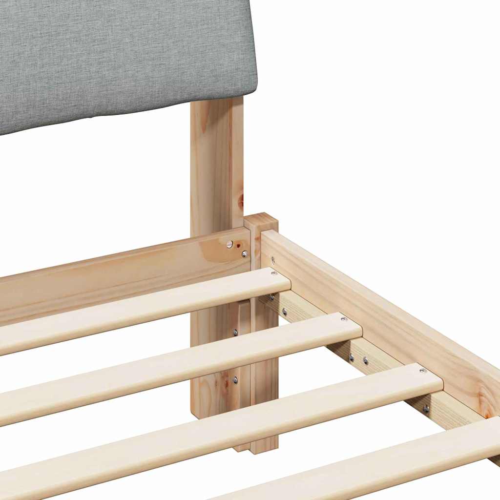 Sengestamme Brun og lys grå 140 x 200 cm Heltre furu