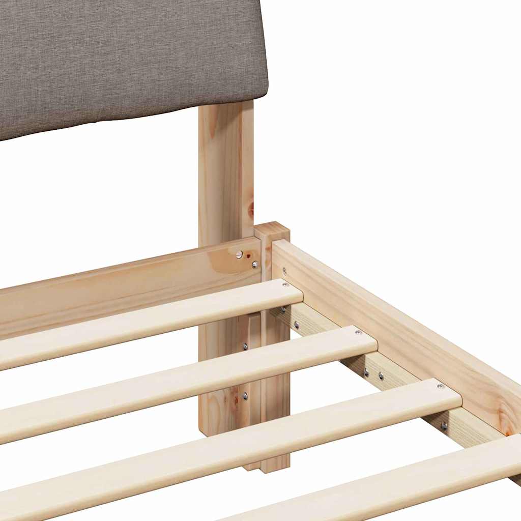 Sengestamme Brun og taupe 90 x 200 cm Heltre furu