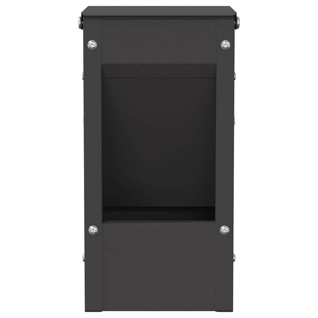 Kaninfôrer Svart 12,5 x 12,5 x 25 cm Kaldvalsget Stål