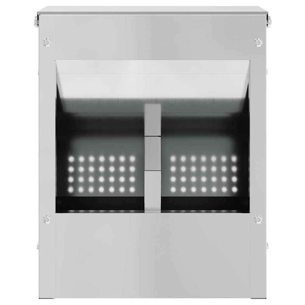 Kaninfôrer sølv 20 x 12,5 x 25 cm Galvanisert Stål