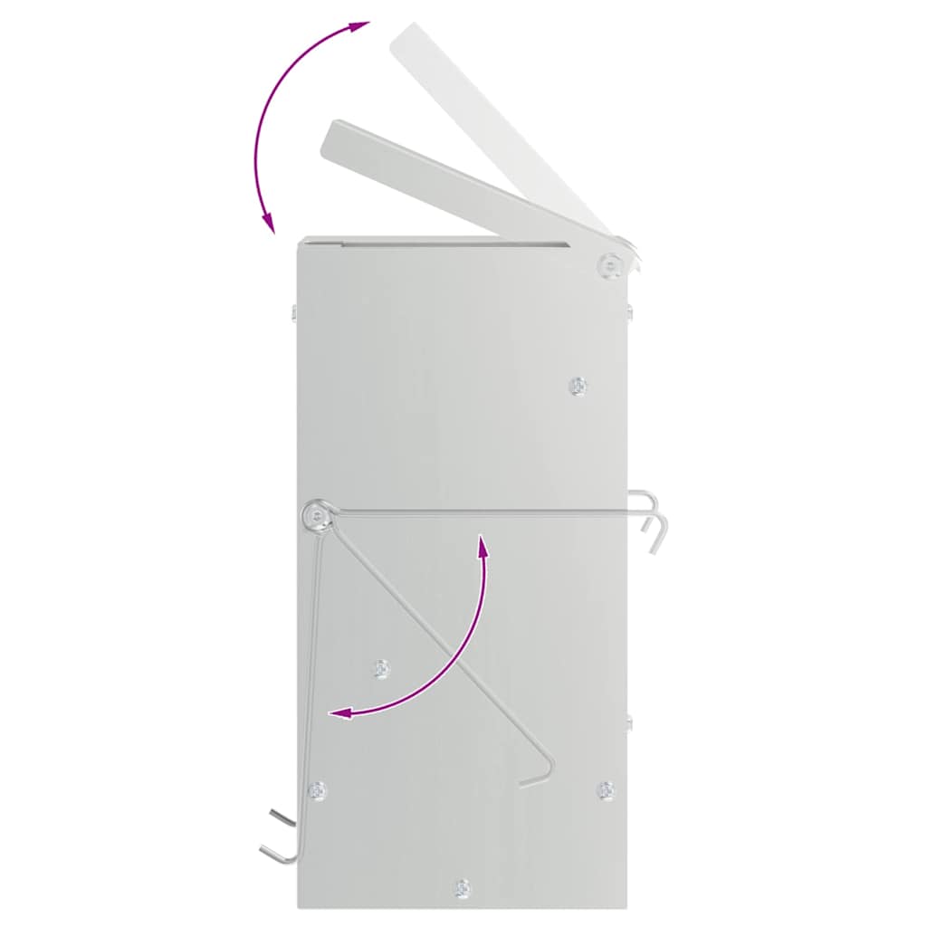 Kaninfôrer sølv 20 x 12,5 x 25 cm Galvanisert Stål