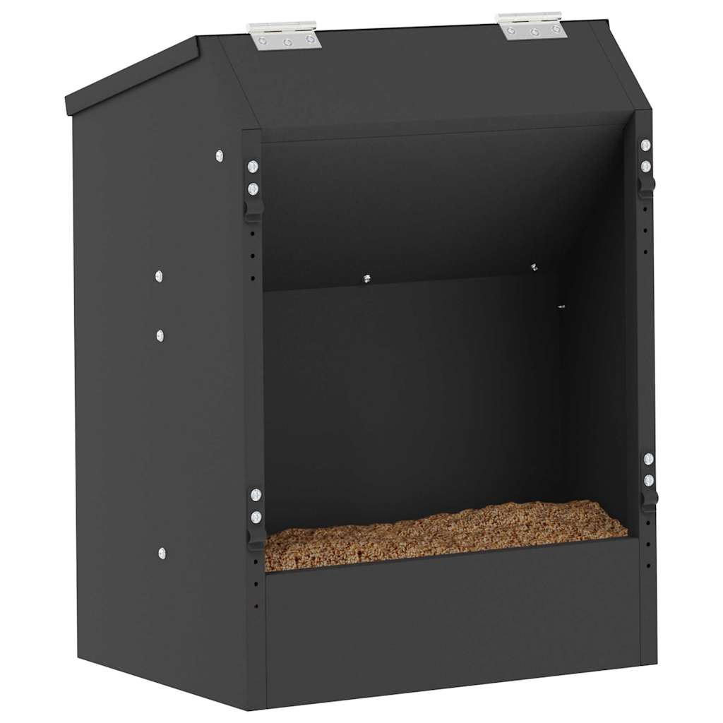 Kaninfôrer Svart 64.5 x 25.5 x 45.5 cm Kaldvalsget Stål