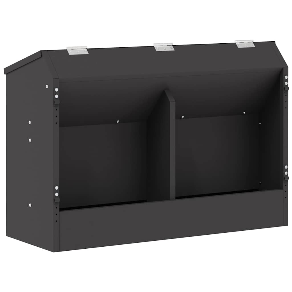 Kaninfôrer Svart 64.5 x 25.5 x 45.5 cm Kaldvalsget Stål