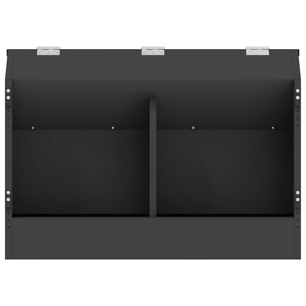 Kaninfôrer Svart 64.5 x 25.5 x 45.5 cm Kaldvalsget Stål