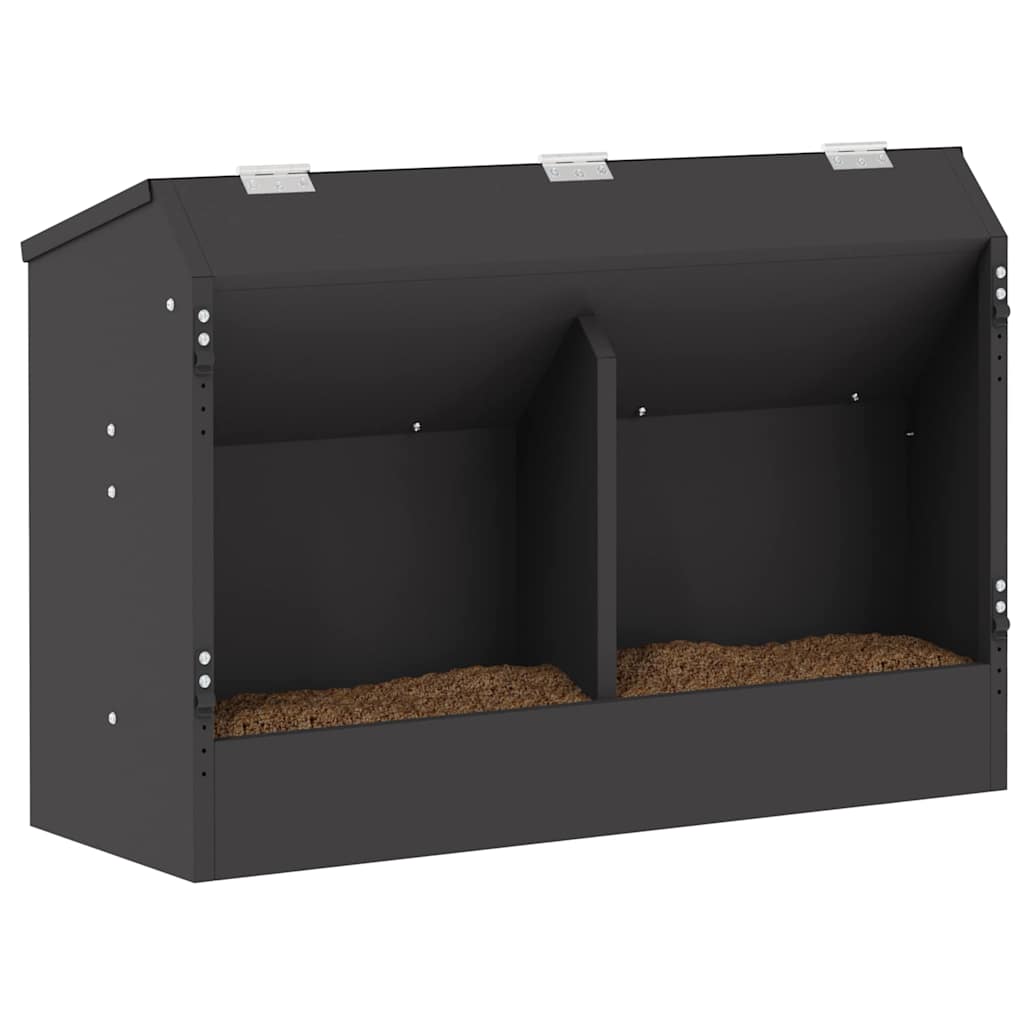 Kaninfôrer Svart 64.5 x 25.5 x 45.5 cm Kaldvalsget Stål