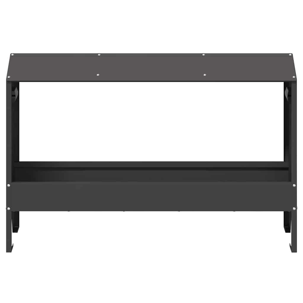 Kylling Fôringsrenne Svart 81 x 32 x 53,5 cm Kaldvalsget Stål