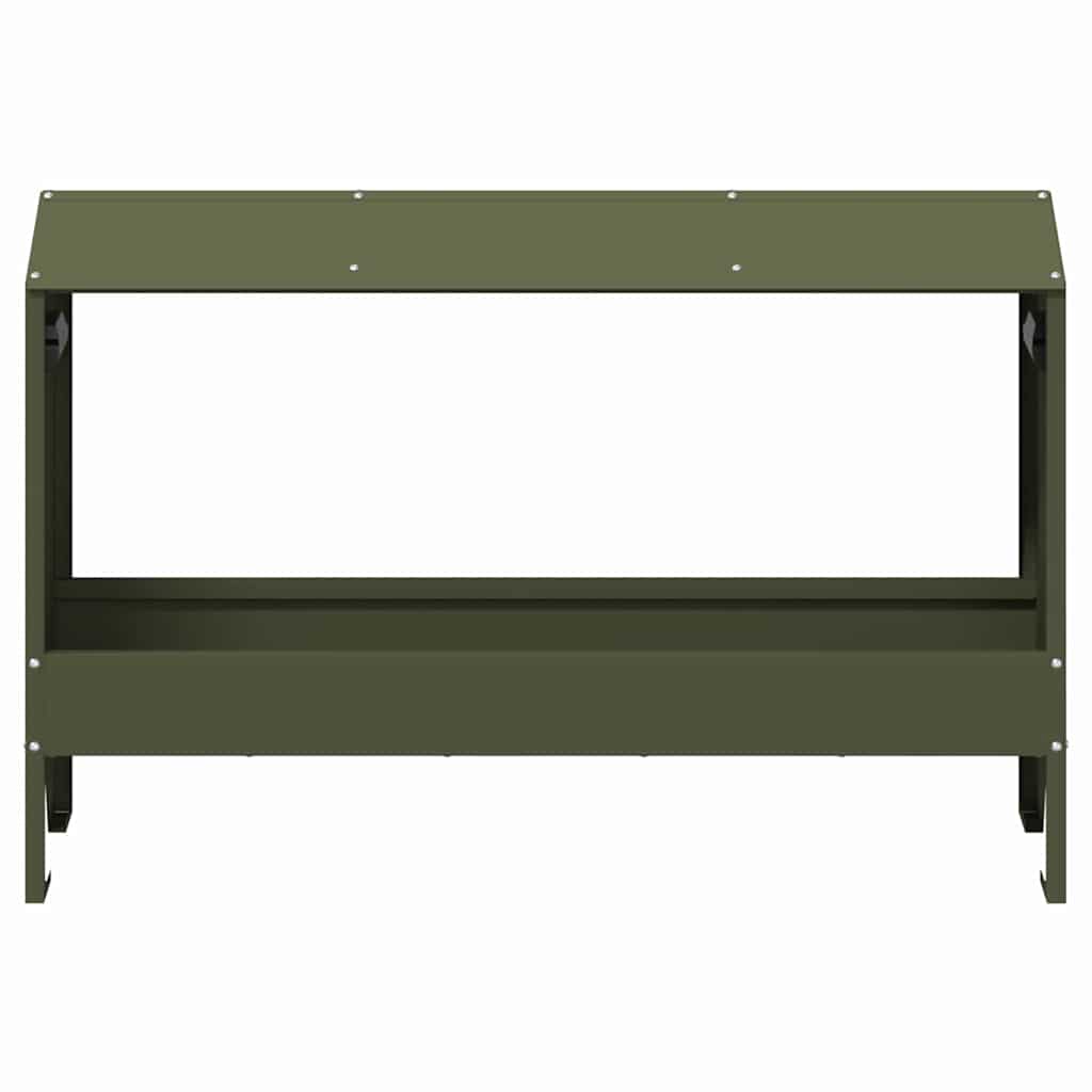 Kylling Fôringsrenne Olivengrønn 81 x 32 x 53,5 cm