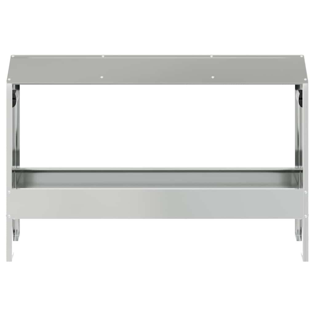 Kylling Fôringsrenne sølv 81 x 32 x 53,5 cm Galvanisert Stål